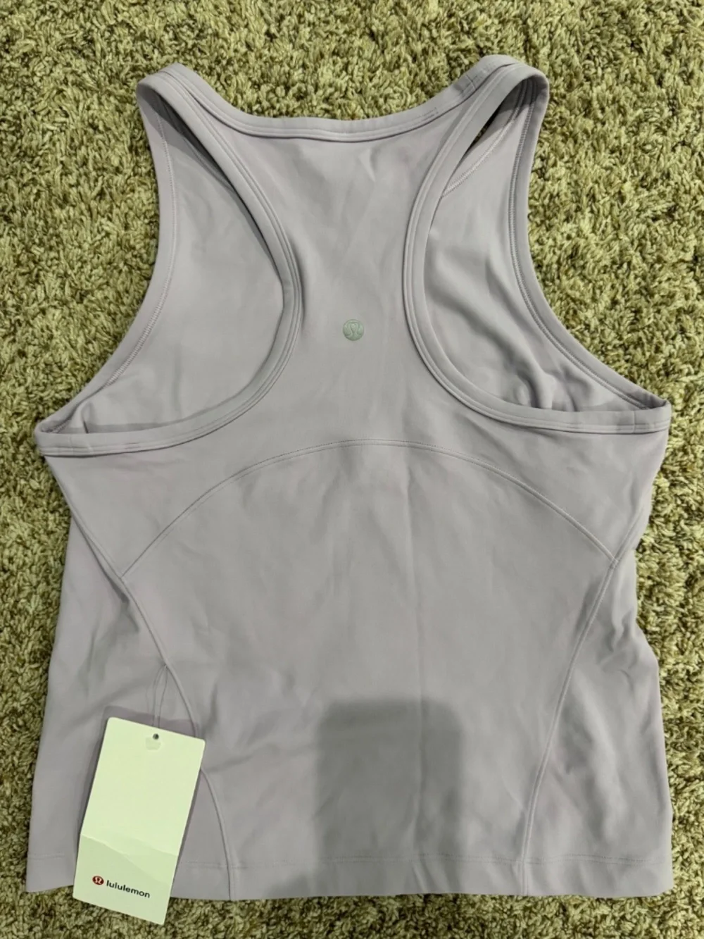 Lululemon Align Waist-Length Racerback Tank Top Lilac Play size 10-NEW WITH TAGS